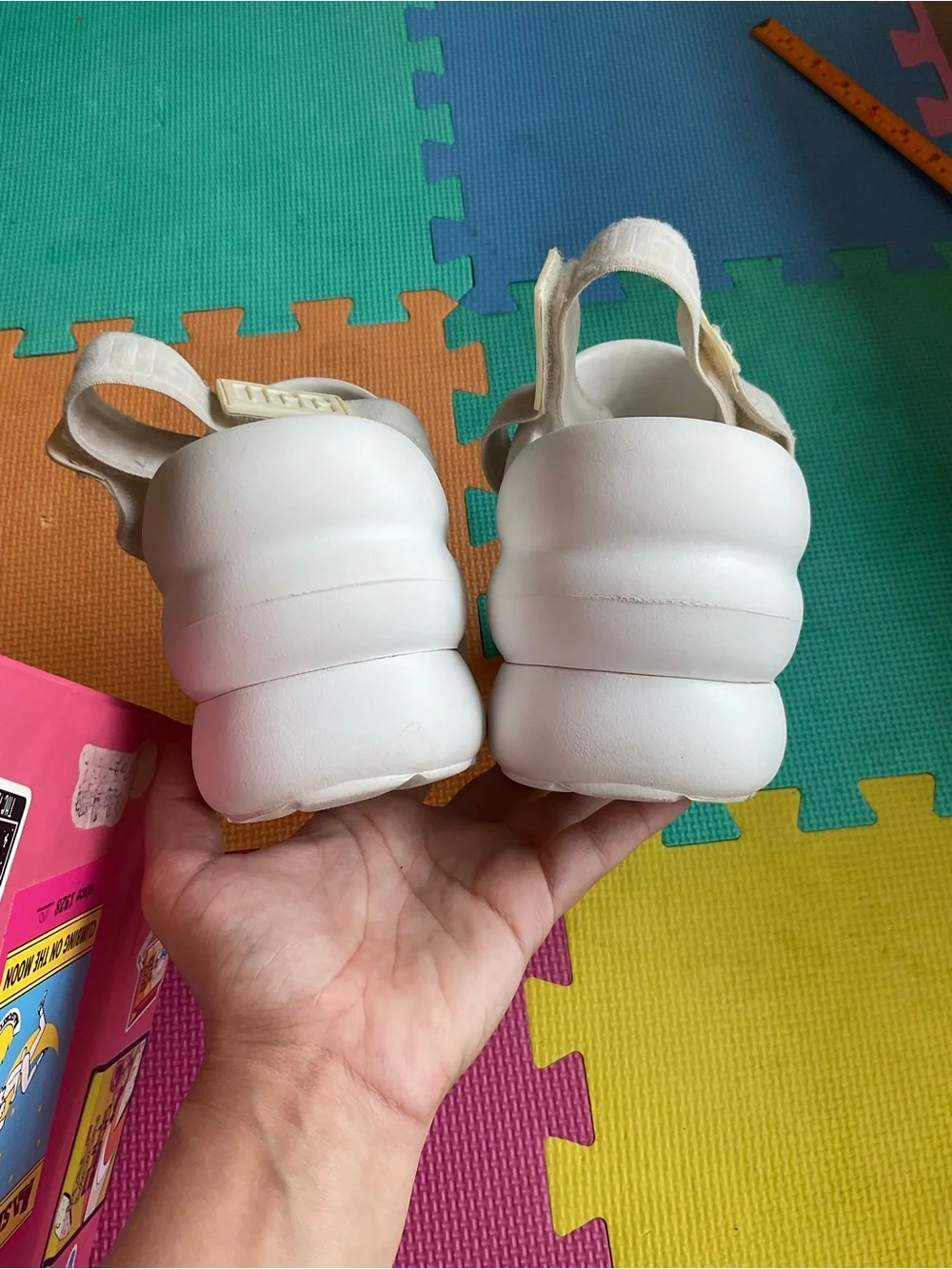 🕶️UGG Aww Yeah Chunky Platform Slingback Sandals - Bright White Size 7
